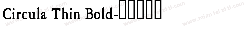 Circula Thin Bold字体转换